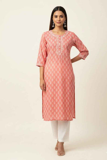 Pure Cotton Floral Print Two Piece pant Set