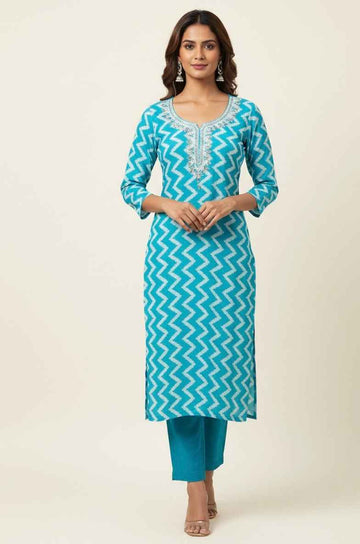 Pure Cotton Floral Print Two Piece pant Set