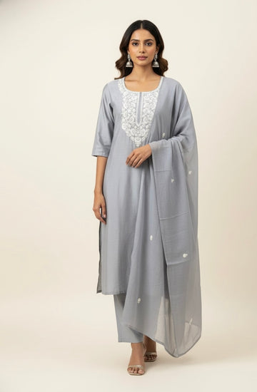 Muslin Fabric Festive Wear Dupatta Set MS006