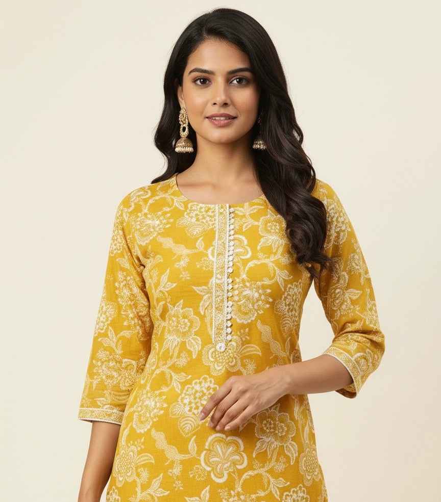 Pure Cotton Three Piece Suit With Quilted Cotton Jacket