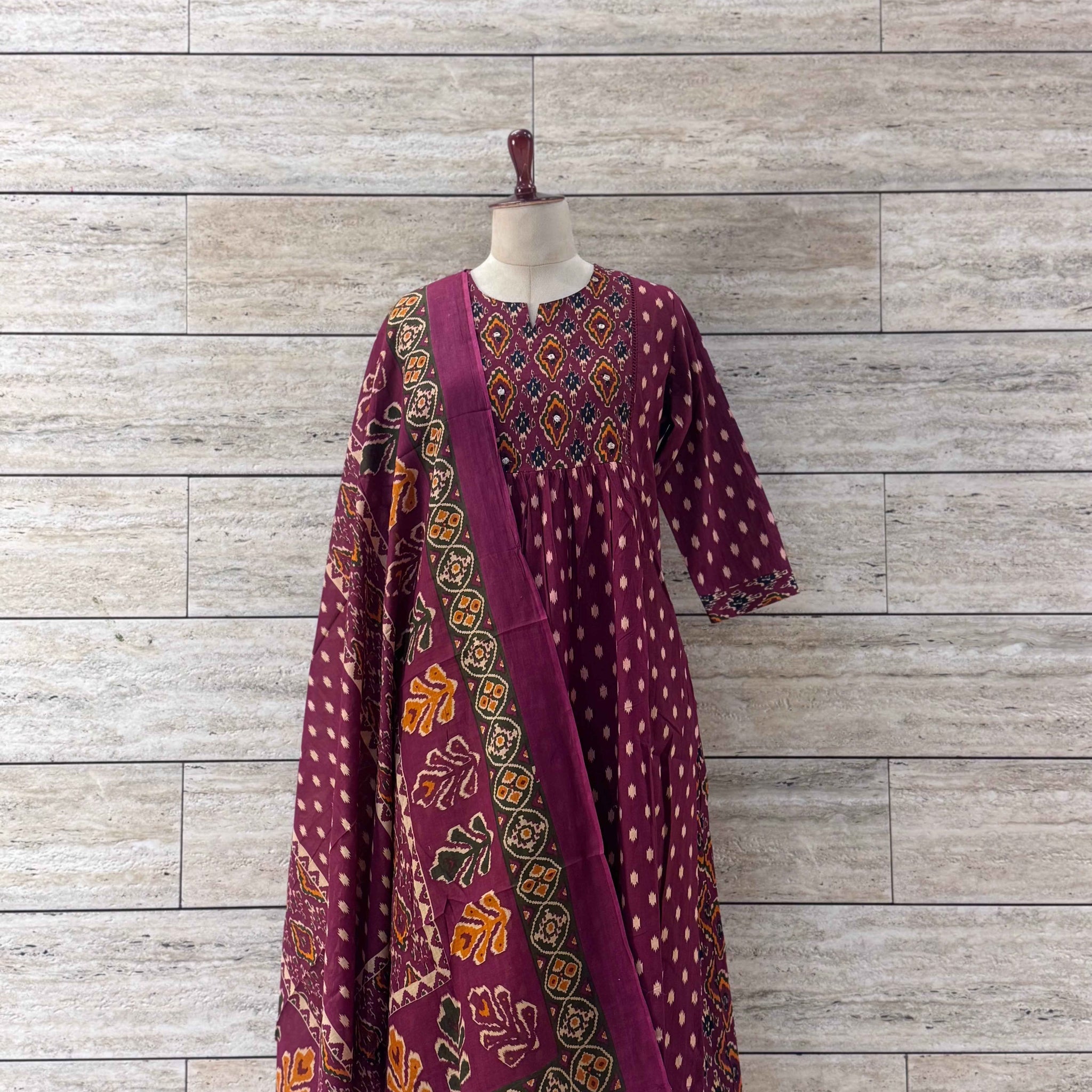 Ikkat print Cotton suits.