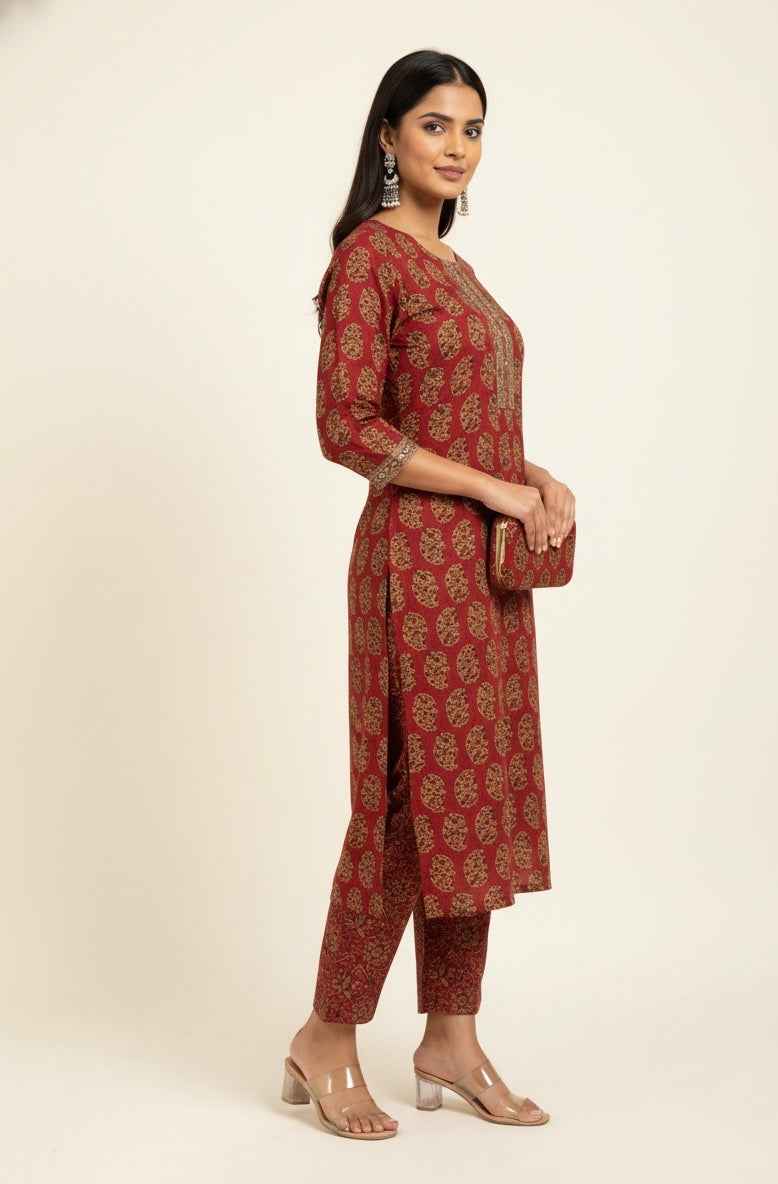 Pure Cotton Three Piece Suit With Quilted Cotton Jacket JK002