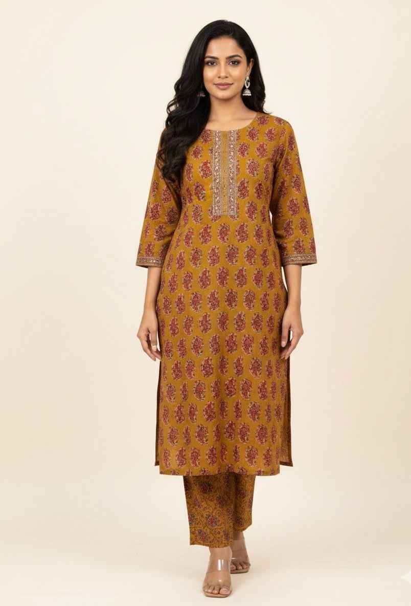 Pure Cotton Three Piece Suit With Quilted Cotton Jacket JK002