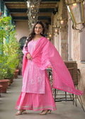 Pure Cotton Embroidery Dupatta Set With Divider CS035