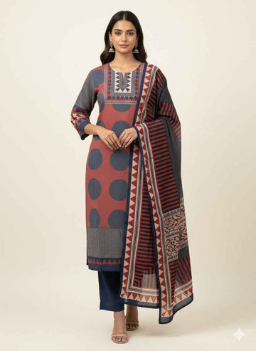 Pure Cotton Digital Print Dupatta Set