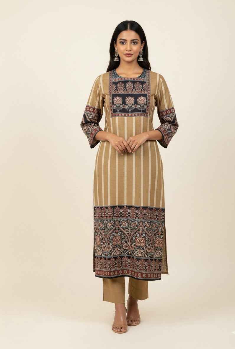 Pure Cotton Digital Print ajrakh Dupatta Set