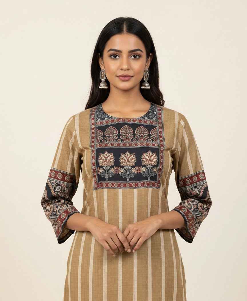 Pure Cotton Digital Print ajrakh Dupatta Set