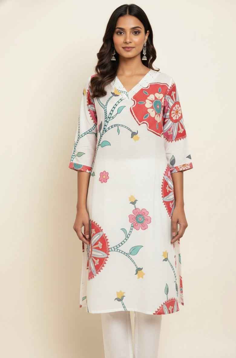 Pure Muslin Only Kurta Straight MOK010