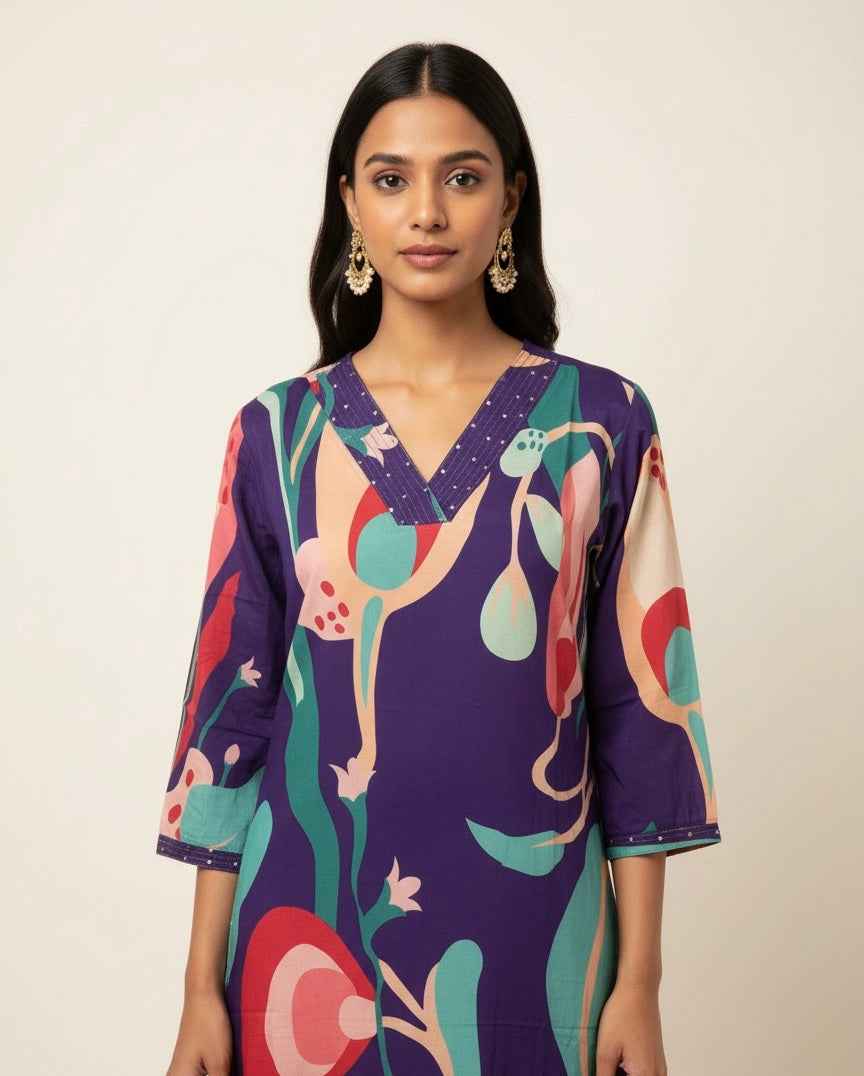 Pure Muslin Only Kurta Straight MOK008