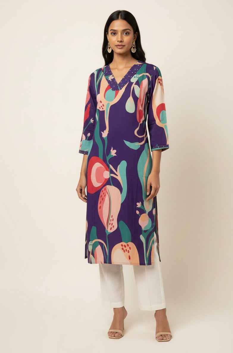 Pure Muslin Only Kurta Straight MOK008