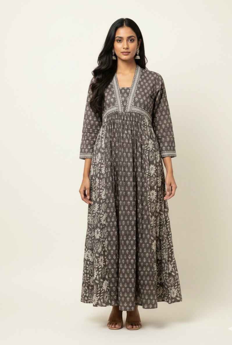 Pure Cotton Maxi Gowns with Floor Length GN003