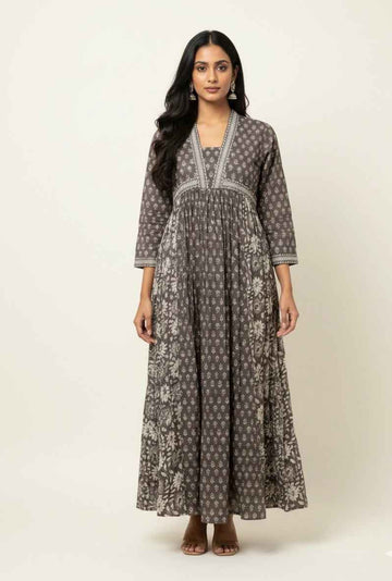 Pure Cotton Maxi Gowns with Floor Length GN003