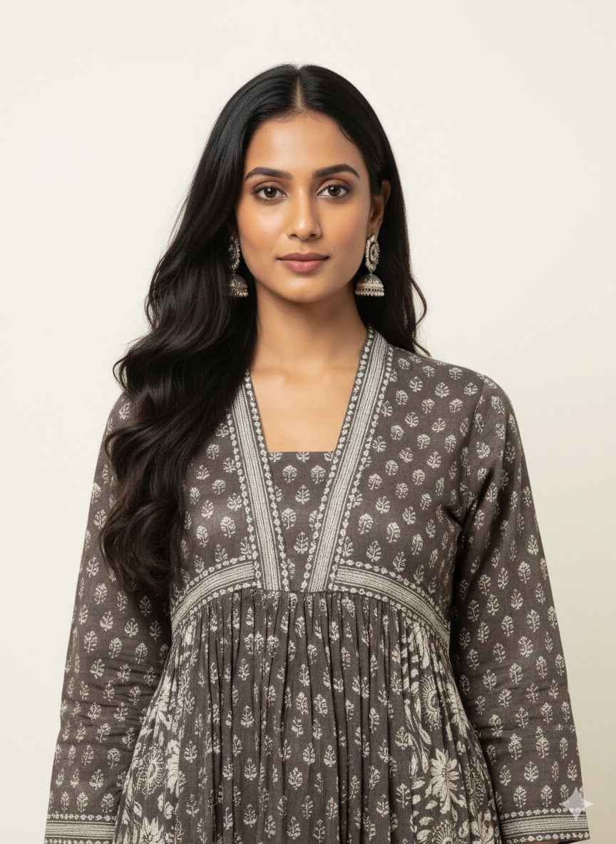 Pure Cotton Maxi Gowns with Floor Length GN003