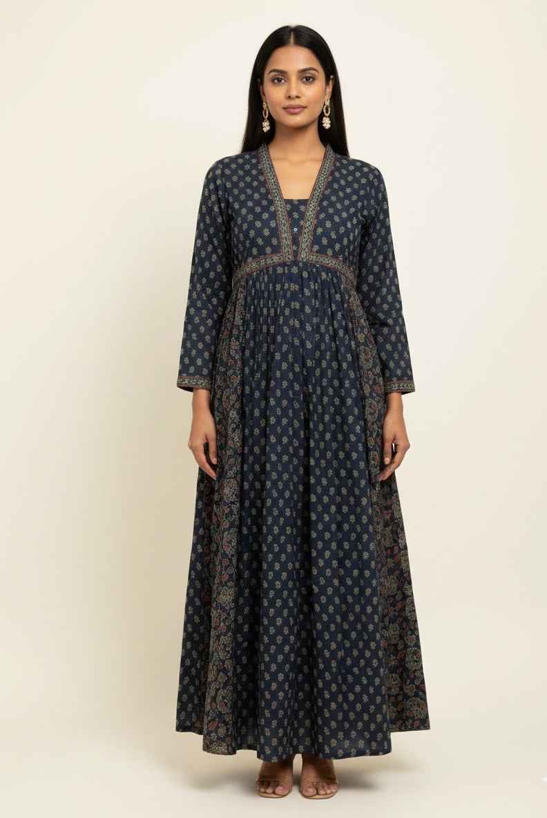 Pure Cotton Maxi Gowns with Floor Length GN002