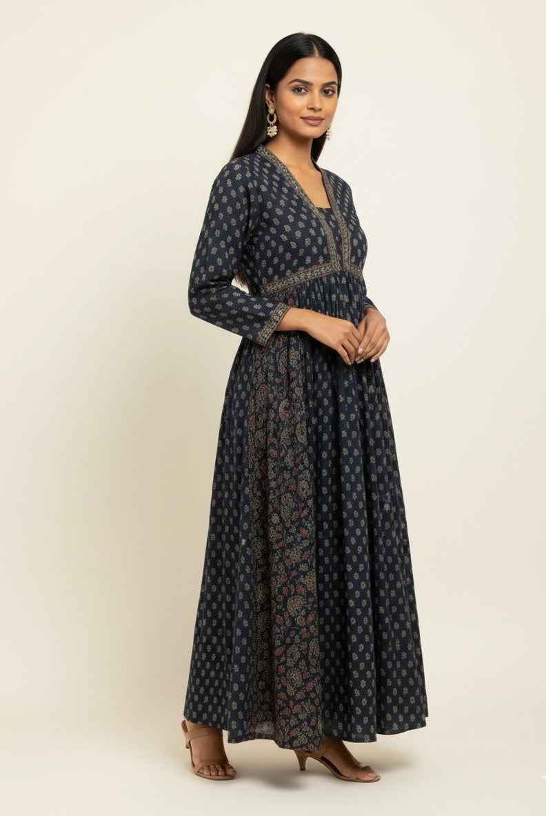 Pure Cotton Maxi Gowns with Floor Length GN002