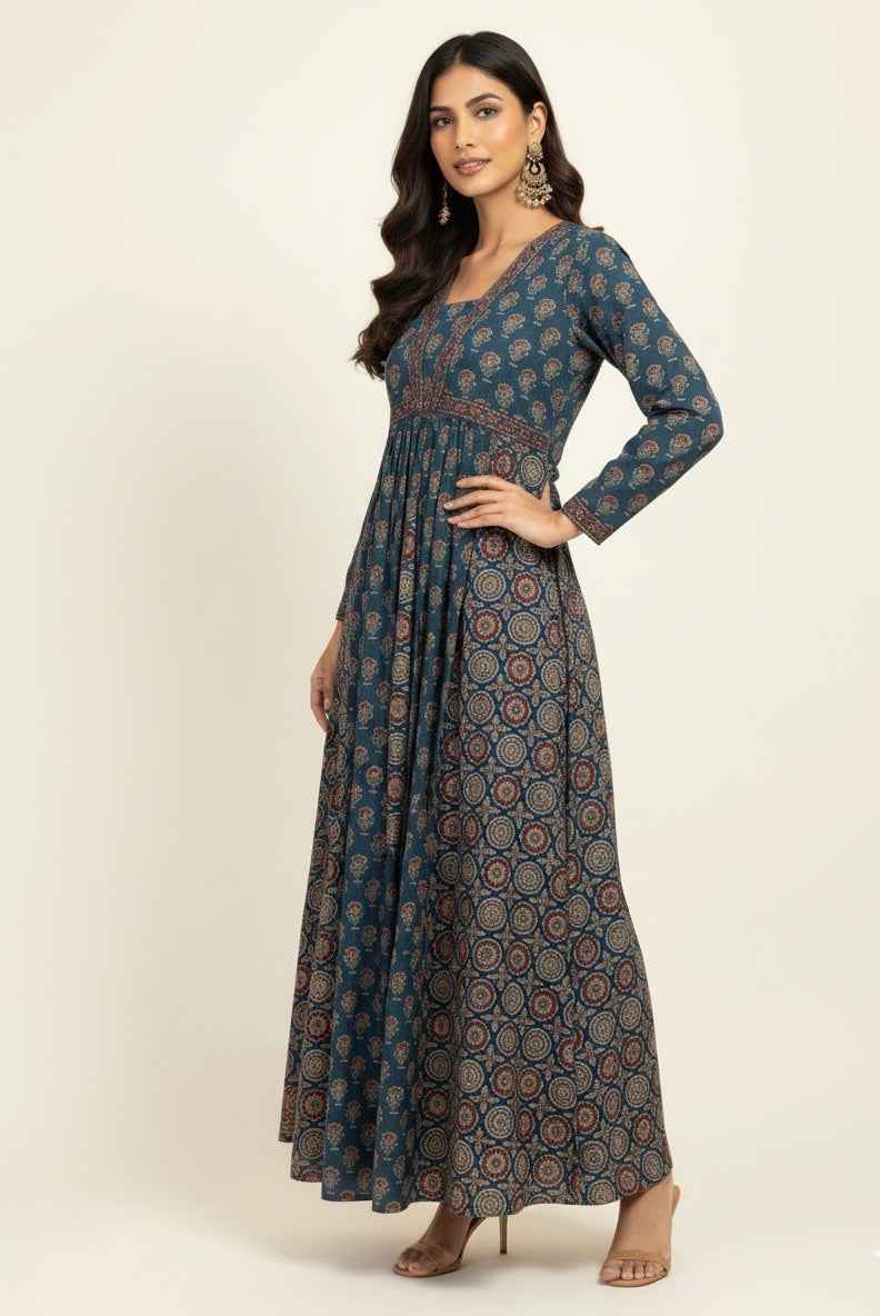 Pure Cotton Maxi Gowns with Floor Length GN004