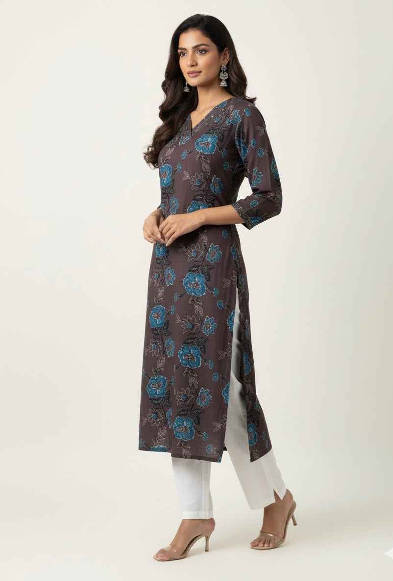 Straight Fit Only Kurta In Pure Cotton OK033