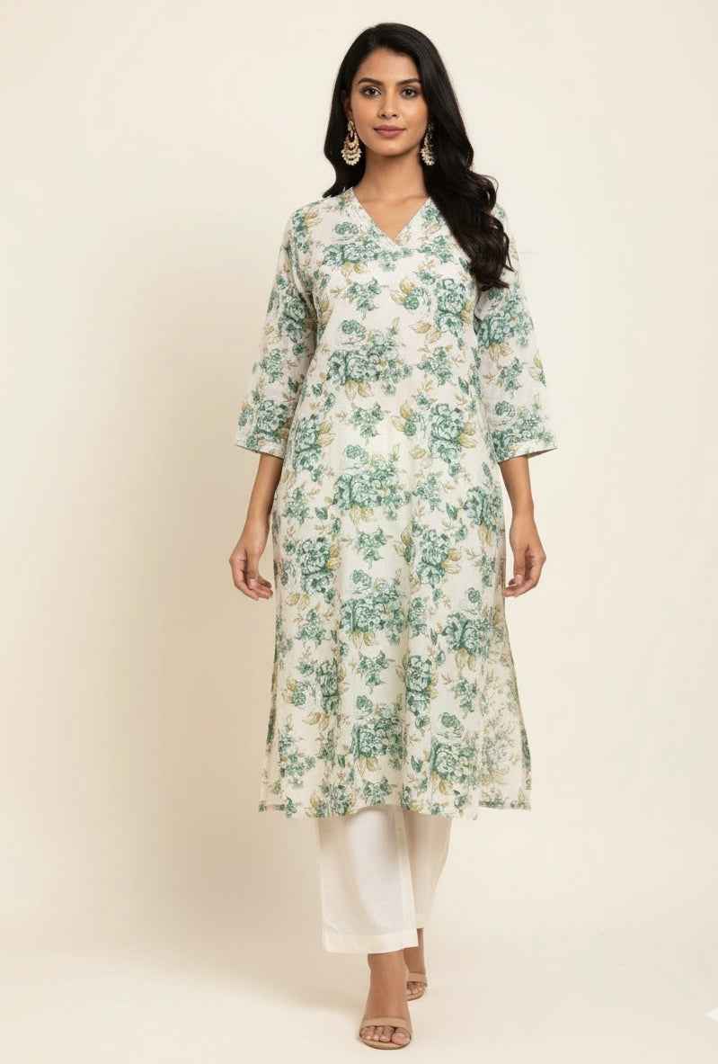 Straight Fit Only Kurta In Pure Cotton OK034