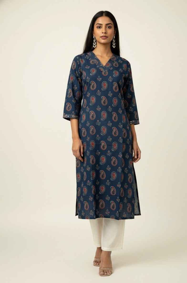 Straight Fit Only Kurta In Pure Cotton OK035