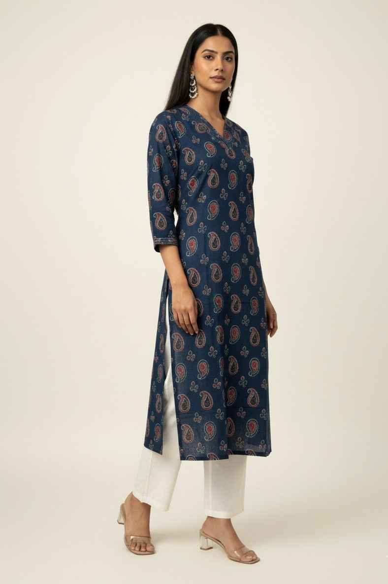 Straight Fit Only Kurta In Pure Cotton OK035