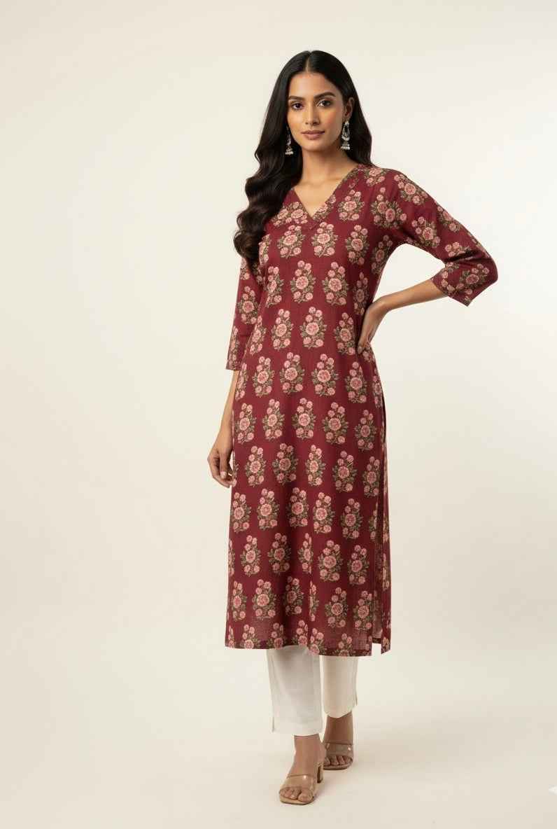 Straight Fit Only Kurta In Pure Cotton OK039