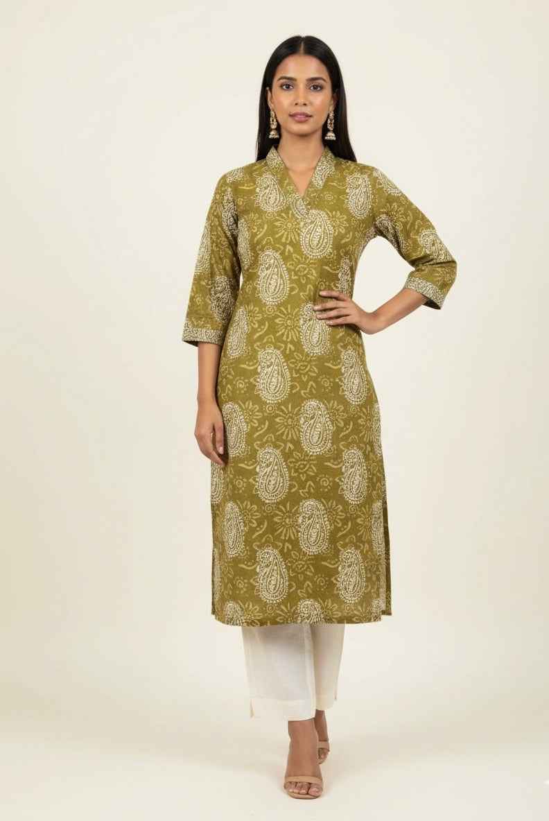 Straight Fit Only Kurta In Pure Cotton OK042