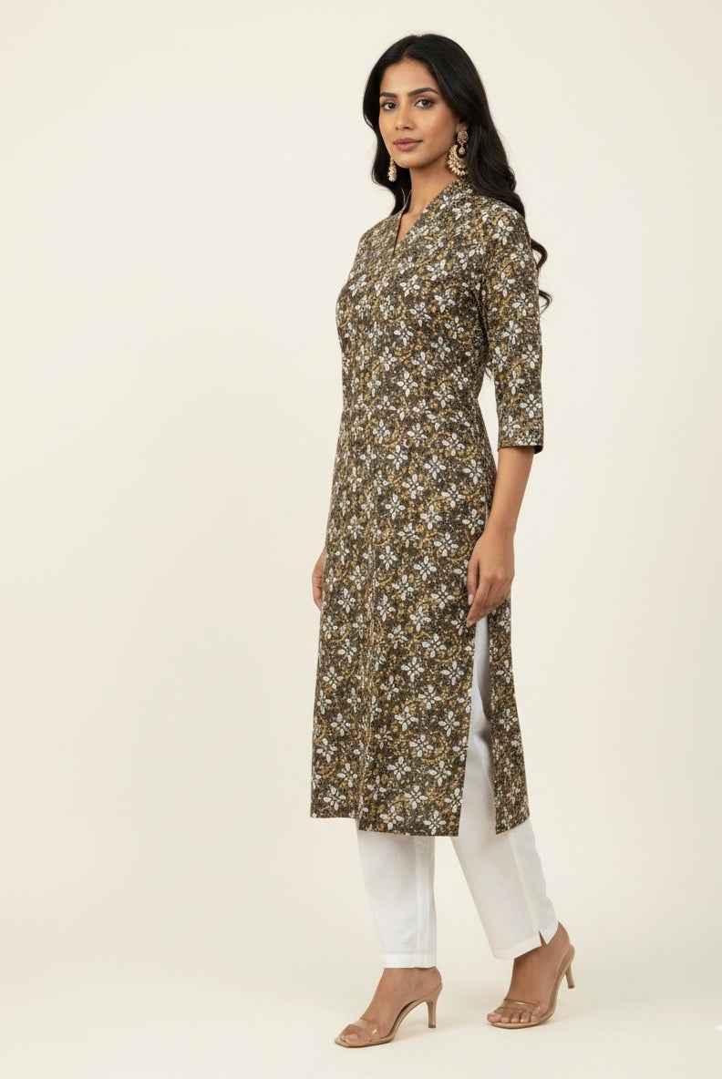 Straight Fit Only Kurta In Pure Cotton OK043