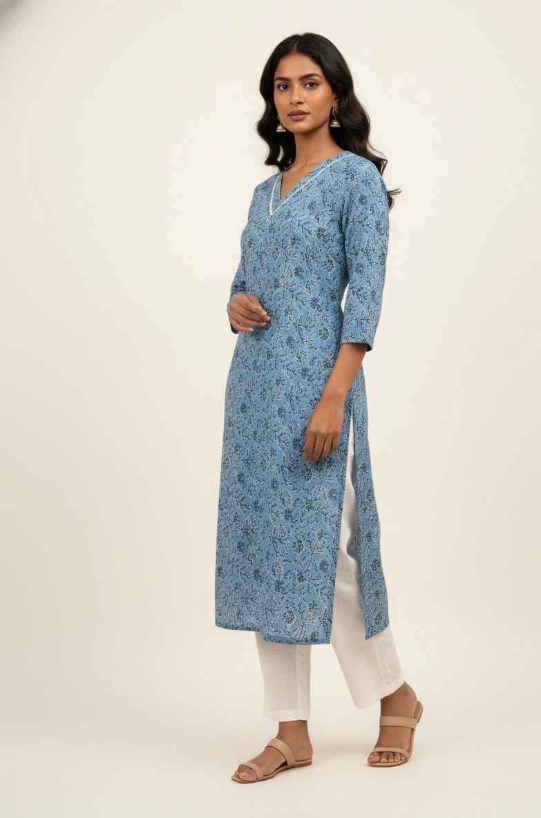 Straight Fit Only Kurta In Pure Cotton OK045