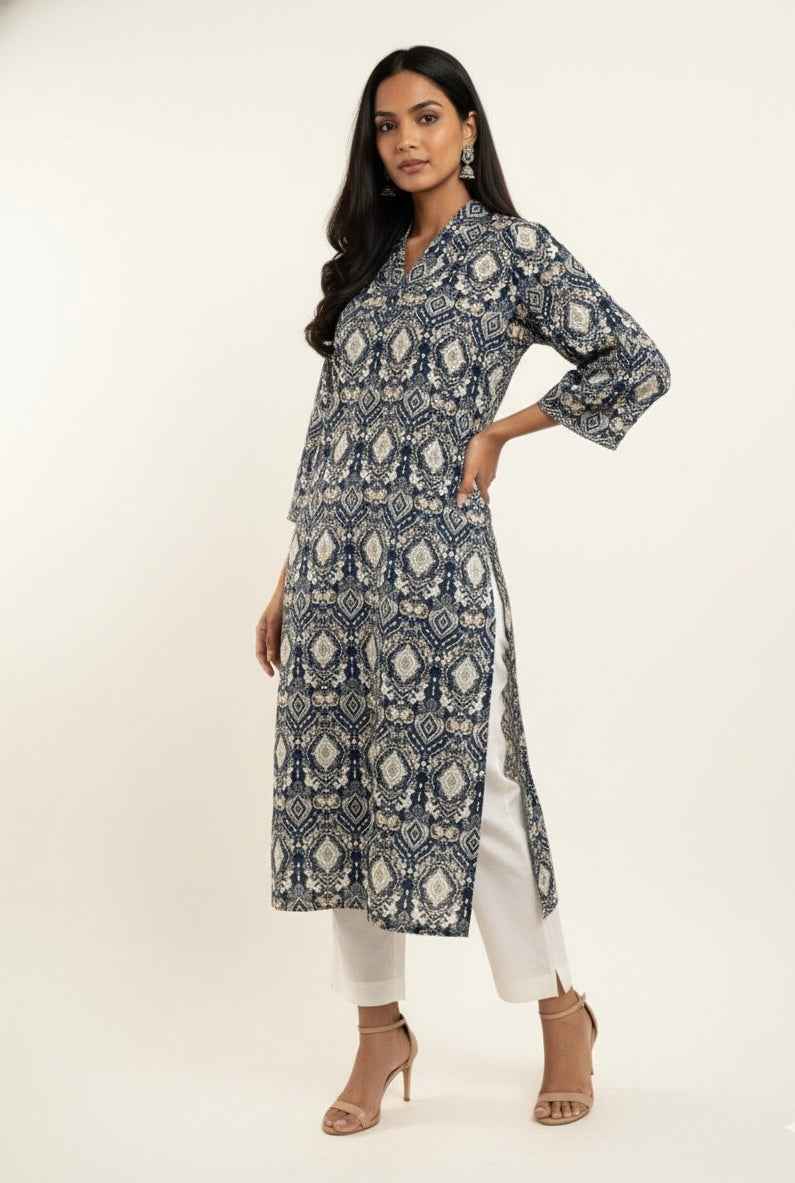 Straight Fit Only Kurta In Pure Cotton OK046
