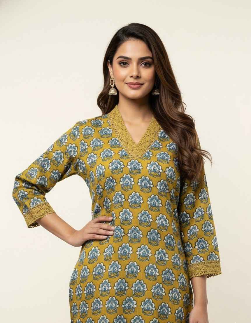 Straight Fit Only Kurta In Pure Cotton OK047