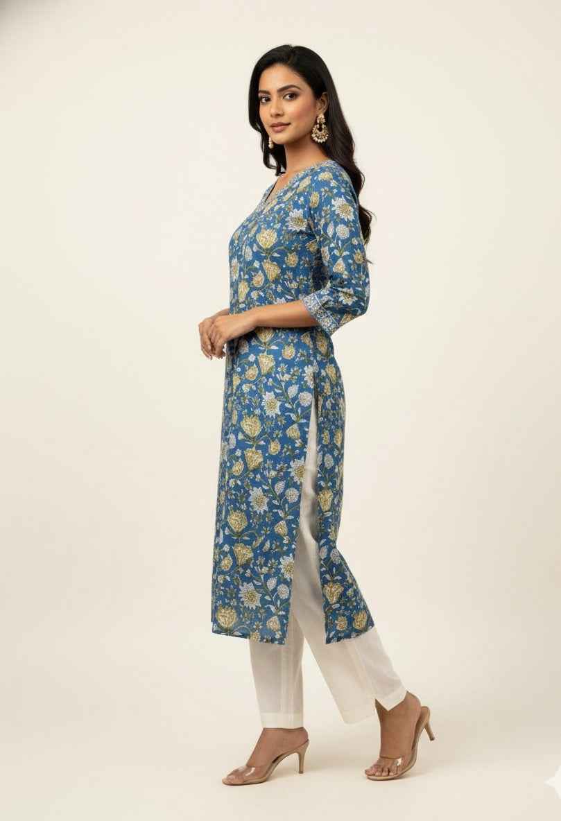 Straight Fit Only Kurta In Pure Cotton OK048