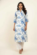 Angrakha Style Floral Print Cotton Kurtas OK054