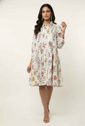 Pure Cotton Floral Print  One Piece Midi Dress  SD020