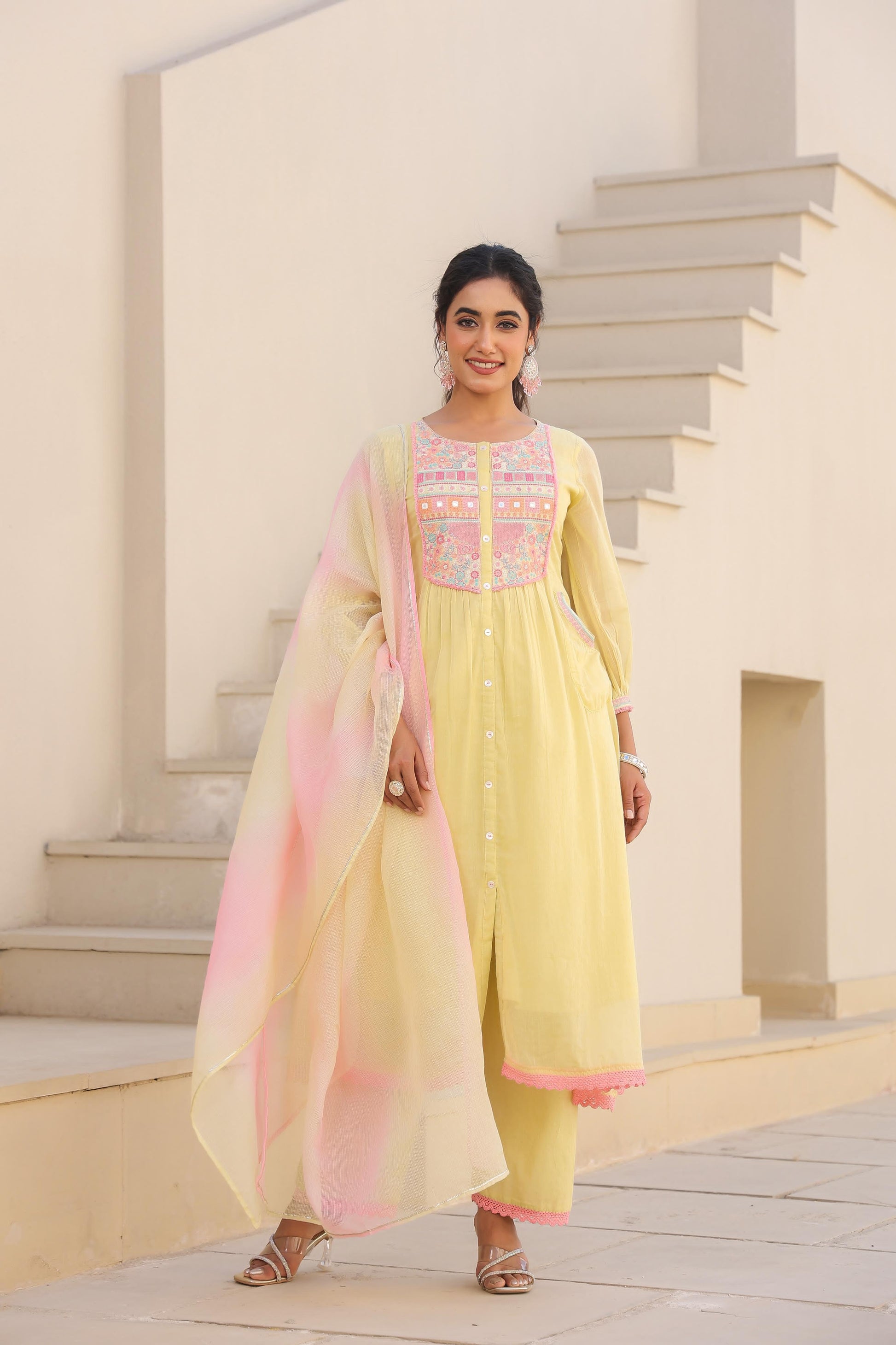 Mul cotton suit with inner