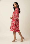 Pure Cotton Floral Print  One Piece Midi Dress  SD022