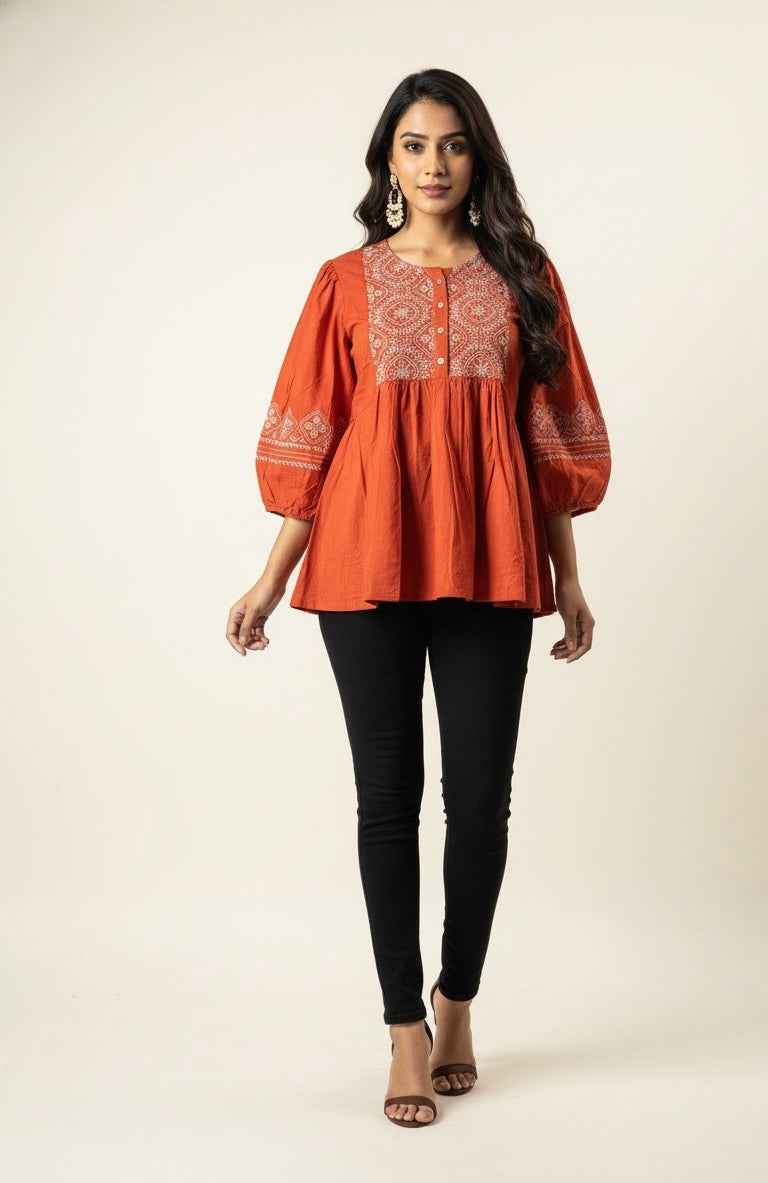 Pure Cotton A Line Short Top ST018