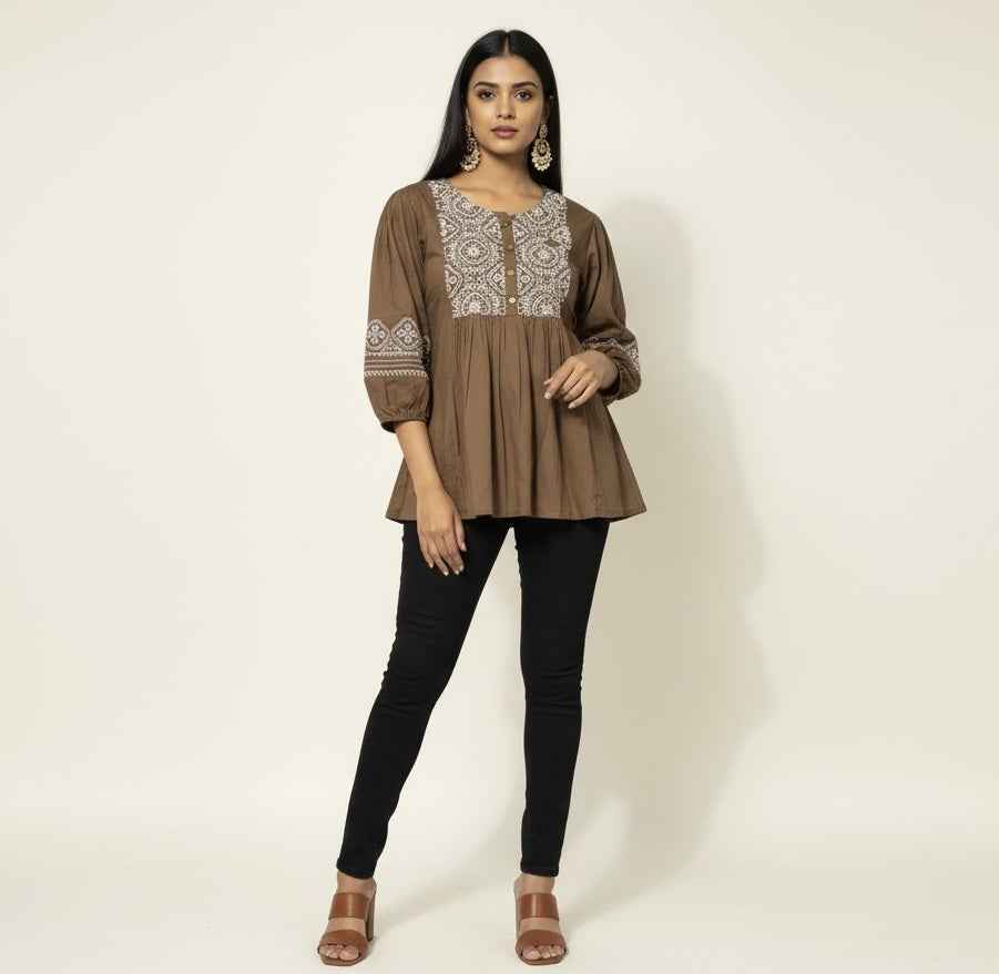 Pure Cotton A Line Short Top ST018