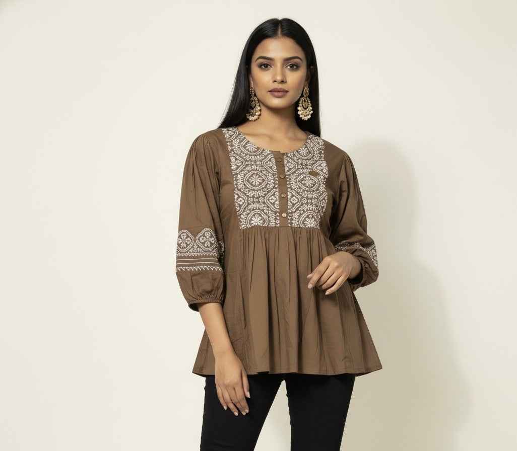 Pure Cotton A Line Short Top ST018