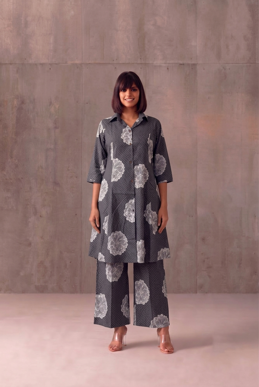 Premium Cotton Aline Pent Set
