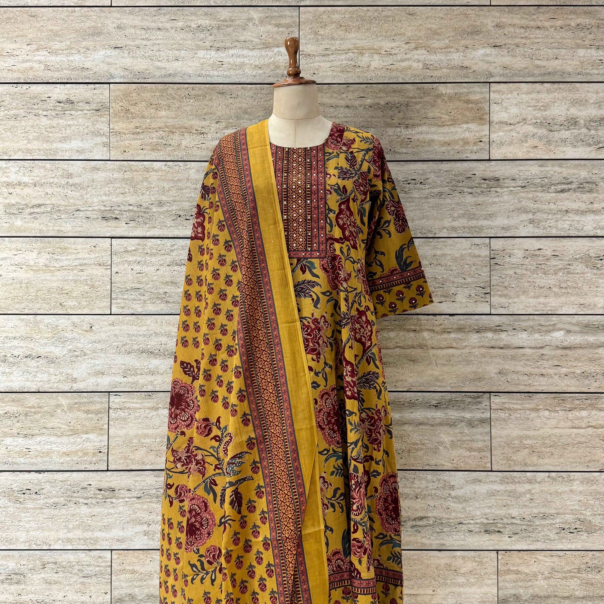 Floral Print Bright Shade Anarkali Suit