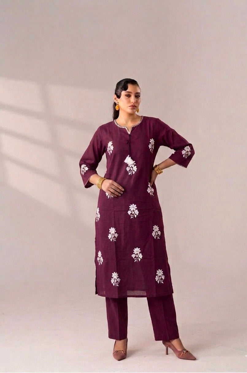 Pure Cotton Three Piece Dupatta Set MSS018