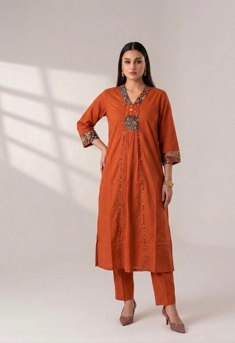 Pure Cotton Three Piece Dupatta Set MSS029