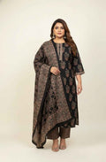 Pure Cotton Three Piece Dupatta Set With Plus Size CS0145