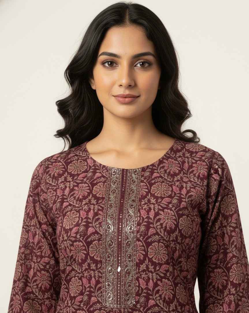 Pure Cotton Three Piece Suit With Quilted Cotton Jacket JK009