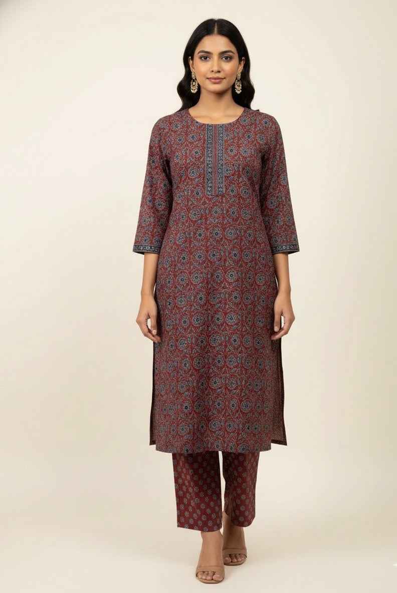 Pure Cotton Three Piece Suit With Quilted Cotton Jacket JK009