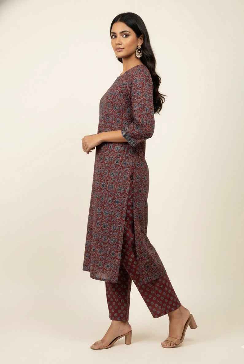 Pure Cotton Three Piece Suit With Quilted Cotton Jacket JK009