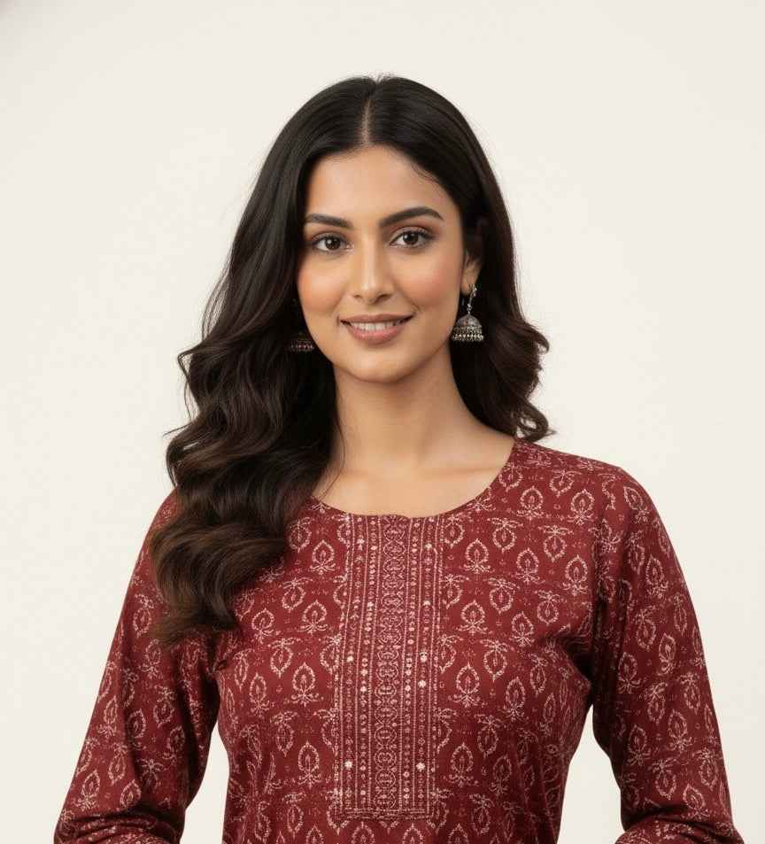 Pure cotton block print Dupatta set CS0149