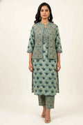Pure Cotton Three Piece Suit With Quilted Cotton Jacket JK001