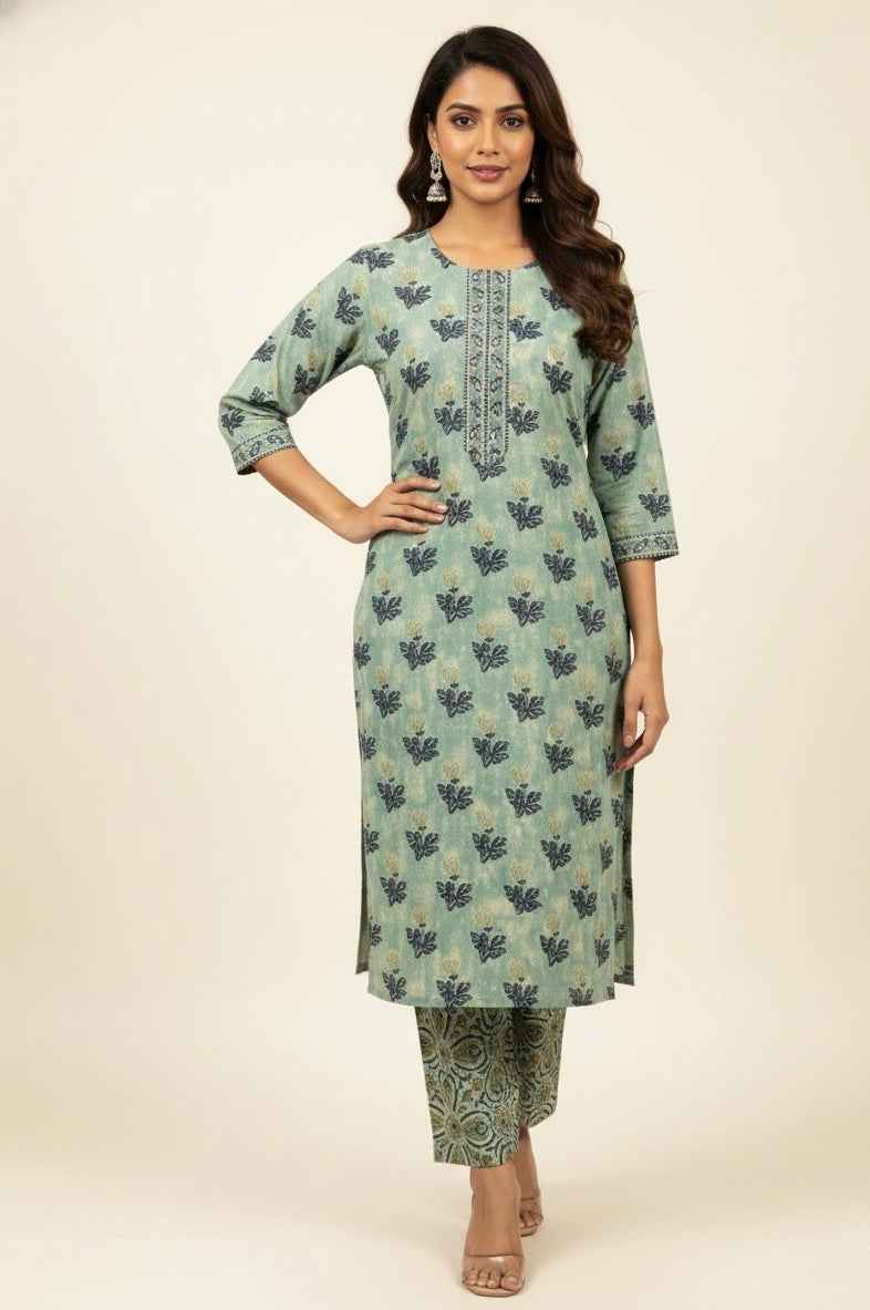 Pure Cotton Three Piece Suit With Quilted Cotton Jacket JK001