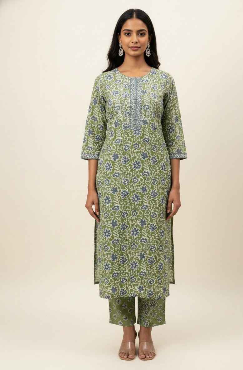 Pure Cotton Three Piece Suit With Quilted Cotton Jacket JK003